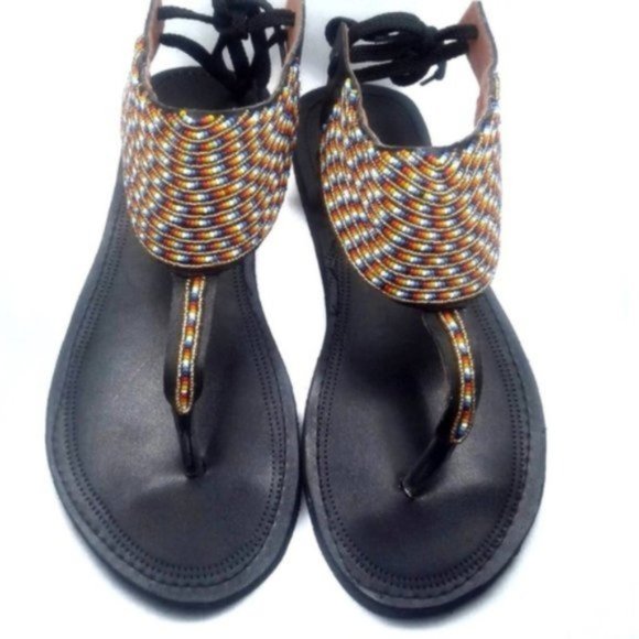 Shoes - Beaded Sandals NWOT